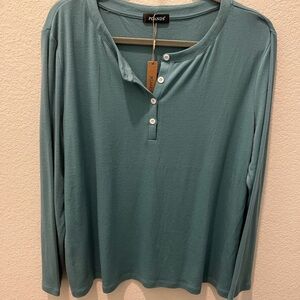 Teal Long Sleeve Women's Top